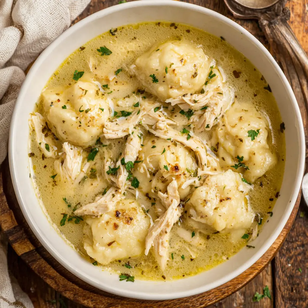 chicken and dumplings - final presentation