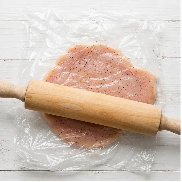 Step 1: Pound chicken fillet to even thickness