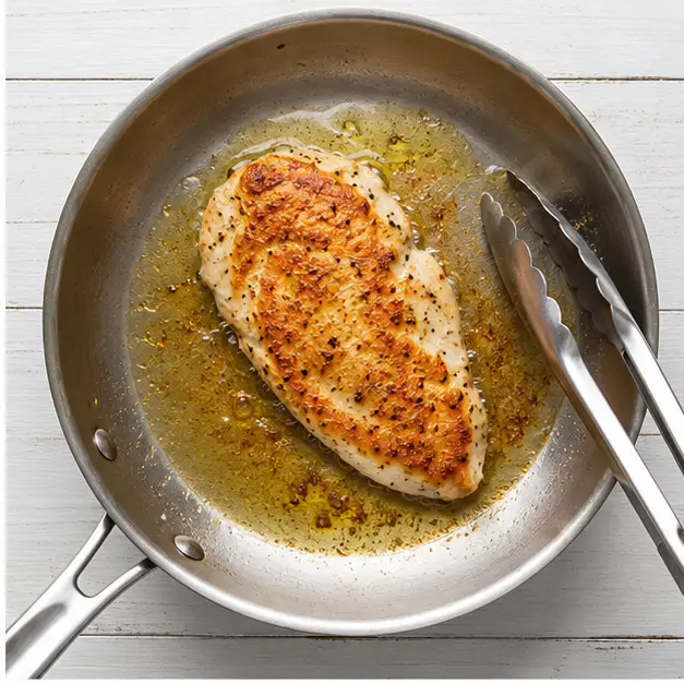 Step 2: Sear chicken until golden and cooked through