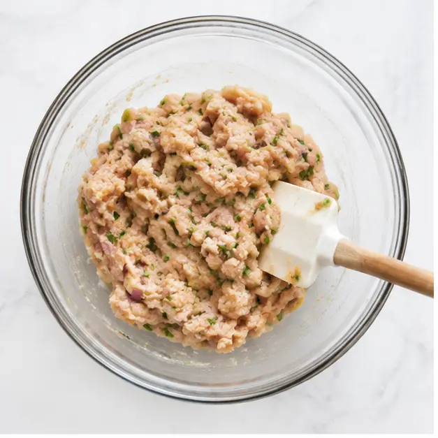 Step 1: Mix ground chicken ingredients