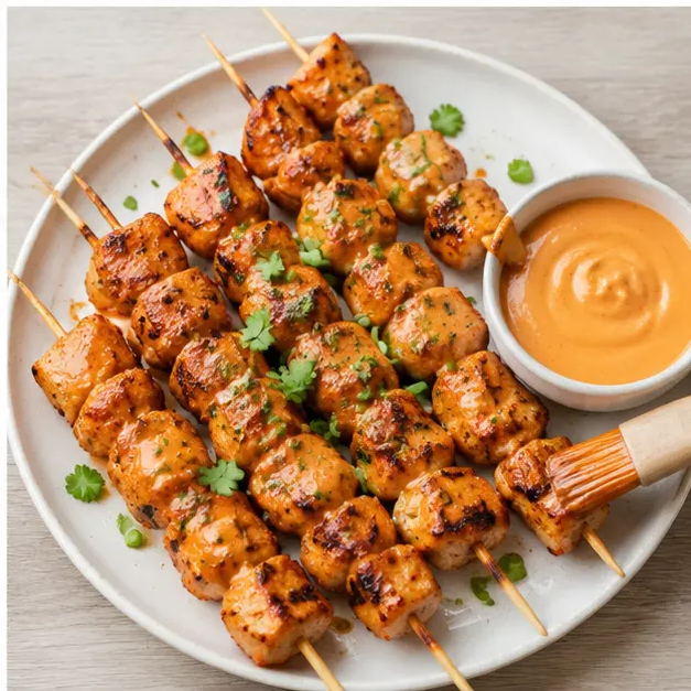 Step 4: Brush with bang bang sauce and garnish