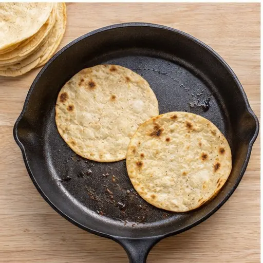 Step 3: Char the corn tortillas