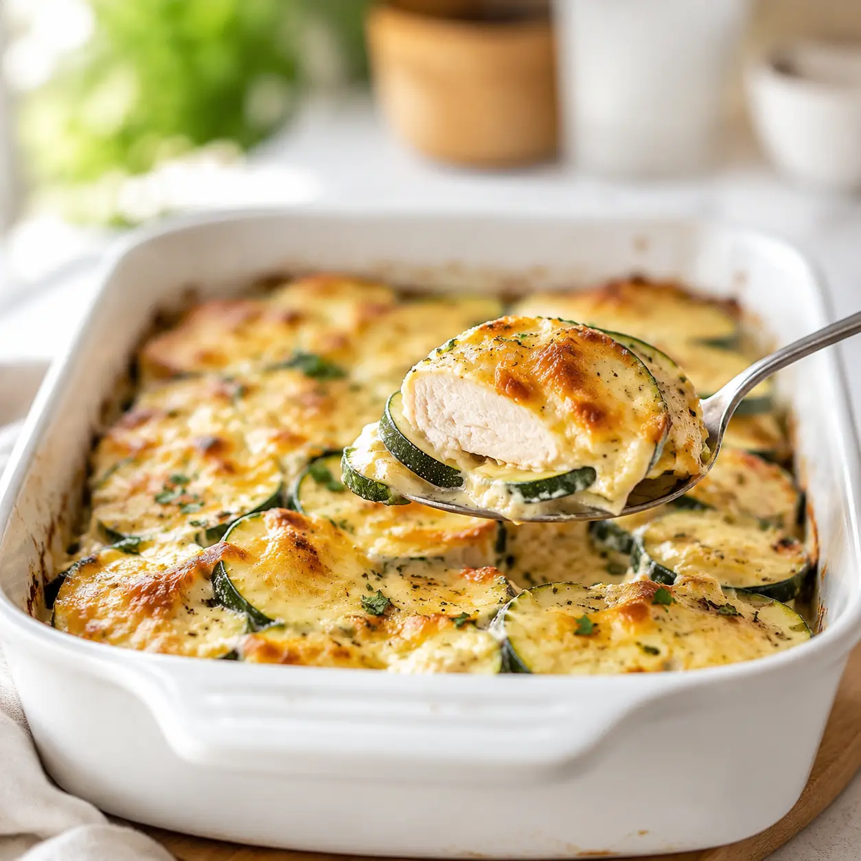 chicken zucchini bake - final presentation