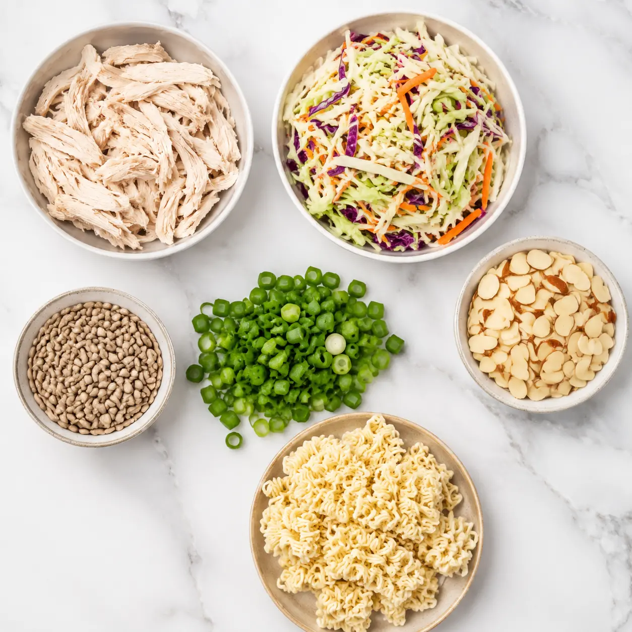chinese chicken salad - main ingredients