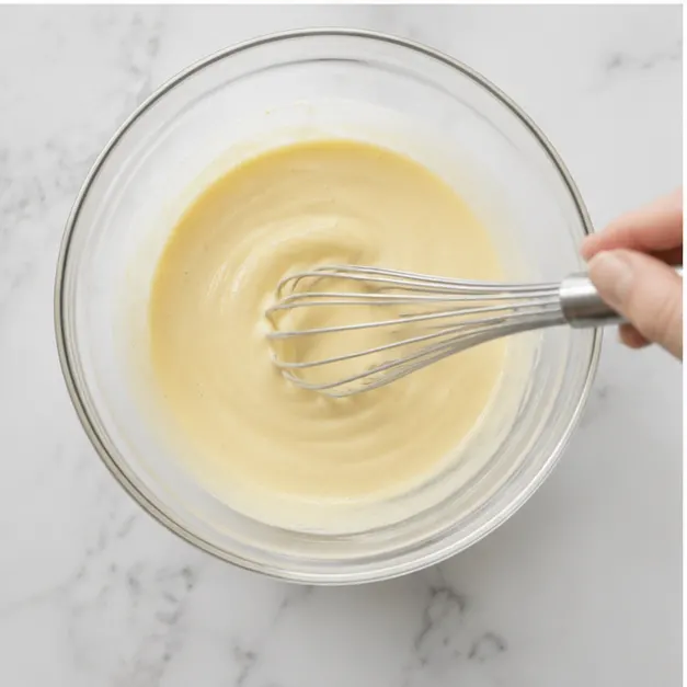 Step 3: Whisking together the creamy dressing