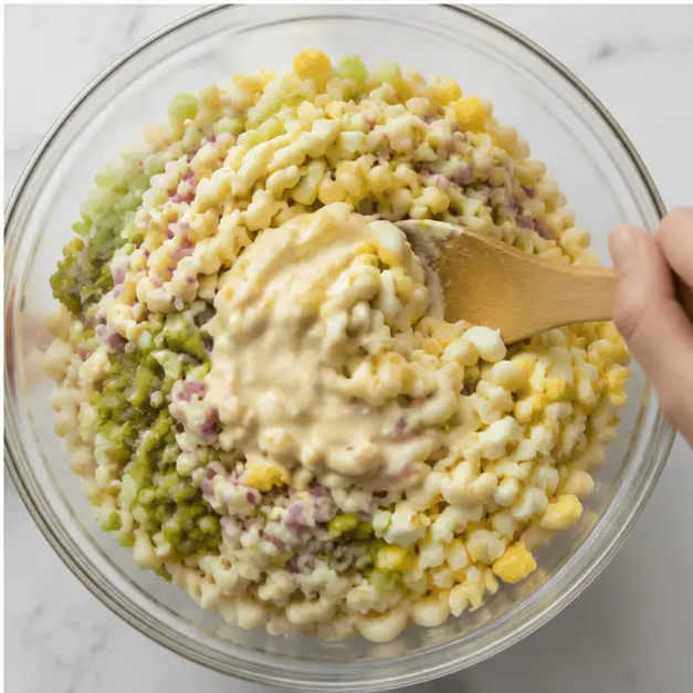 Step 4: Tossing everything together in a large bowl