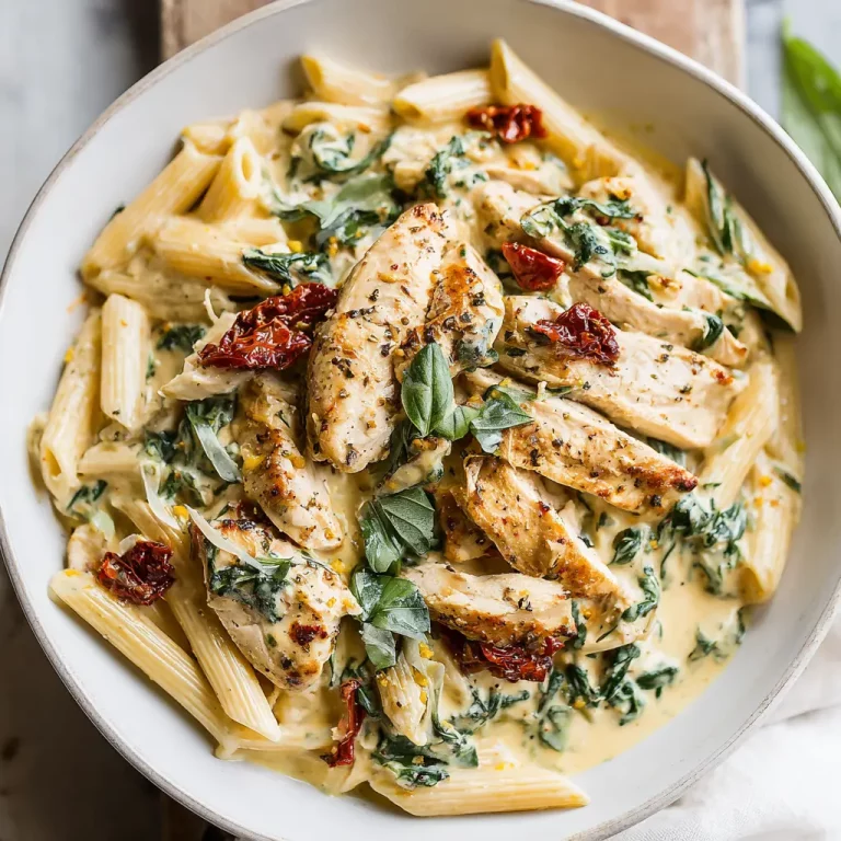 creamy tuscan chicken pasta 281499845