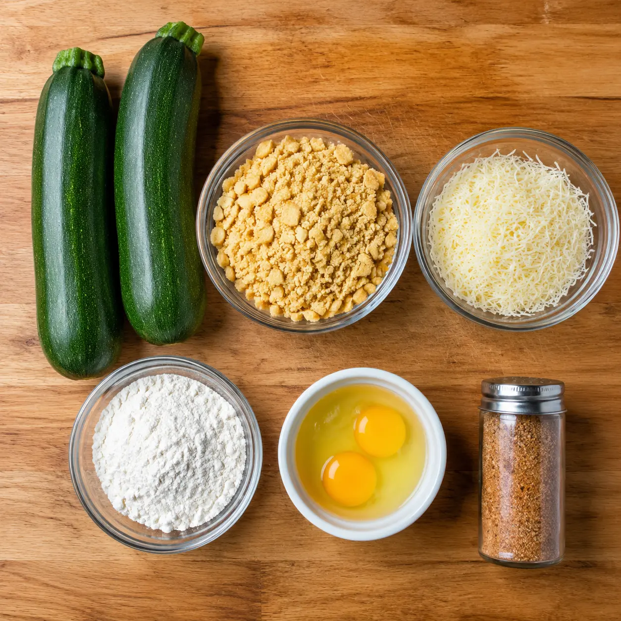 crispy fried zucchini - main ingredients