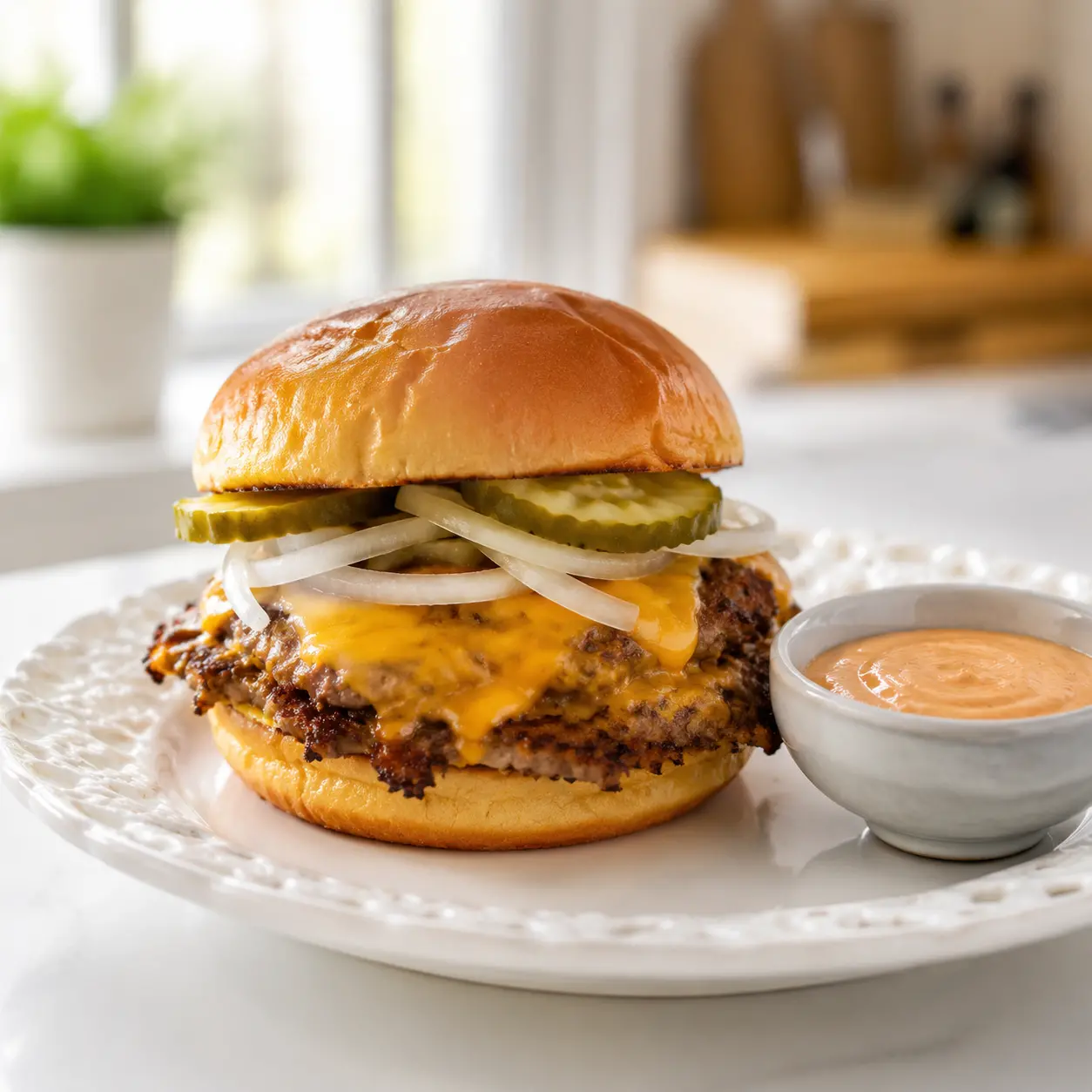 crispy smash burger - final presentation