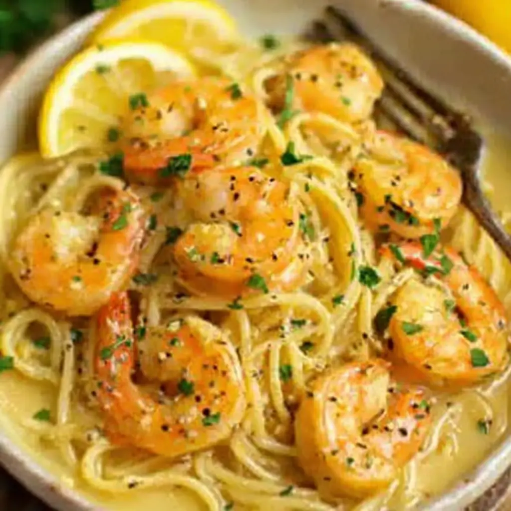 easy 10minute shrimp scampi - final presentation