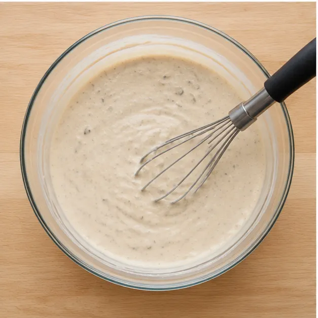 Step 3: Whisking creamy soup mixture