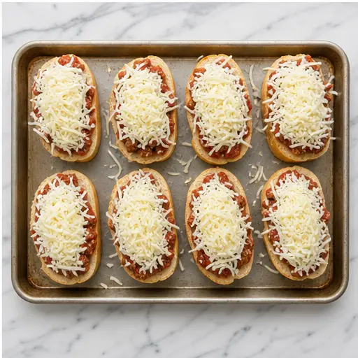 Step 4: Adding shredded mozzarella before baking