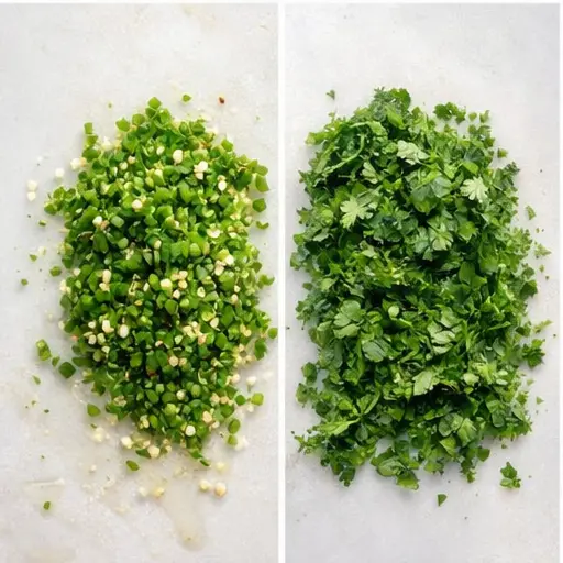 Step 3: Mincing jalapeño and chopping cilantro