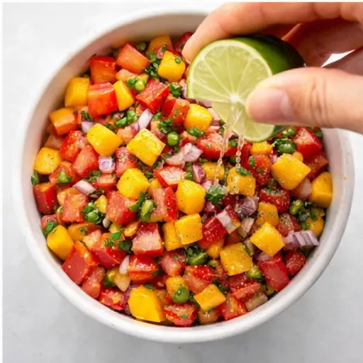 Step 4: Mixing all ingredients with lime juice