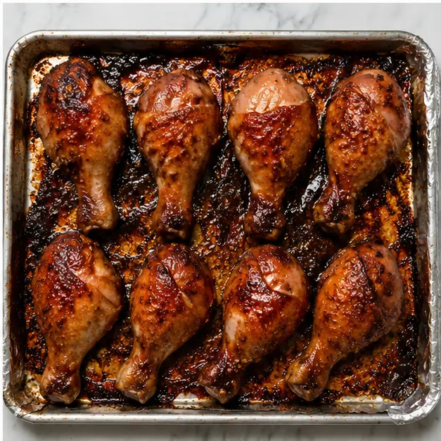 Step 4: Baked chicken with caramelized golden brown skin