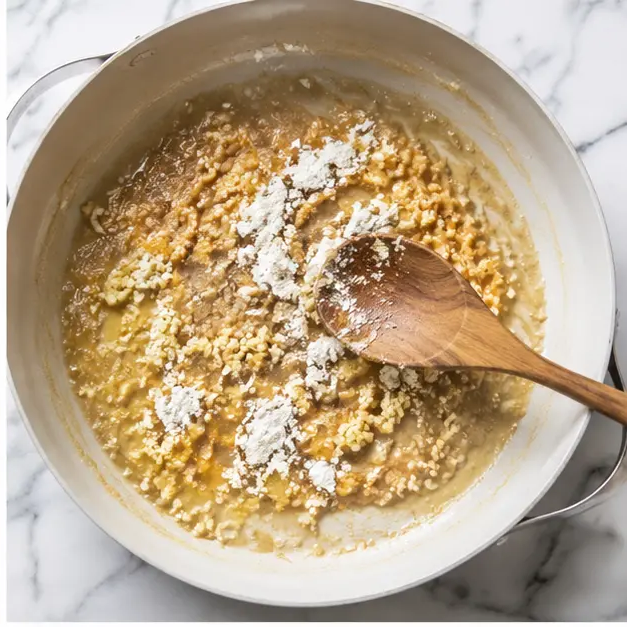 Step 2: Making the garlic roux