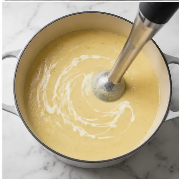 Step 4: Pureeing soup until silky smooth