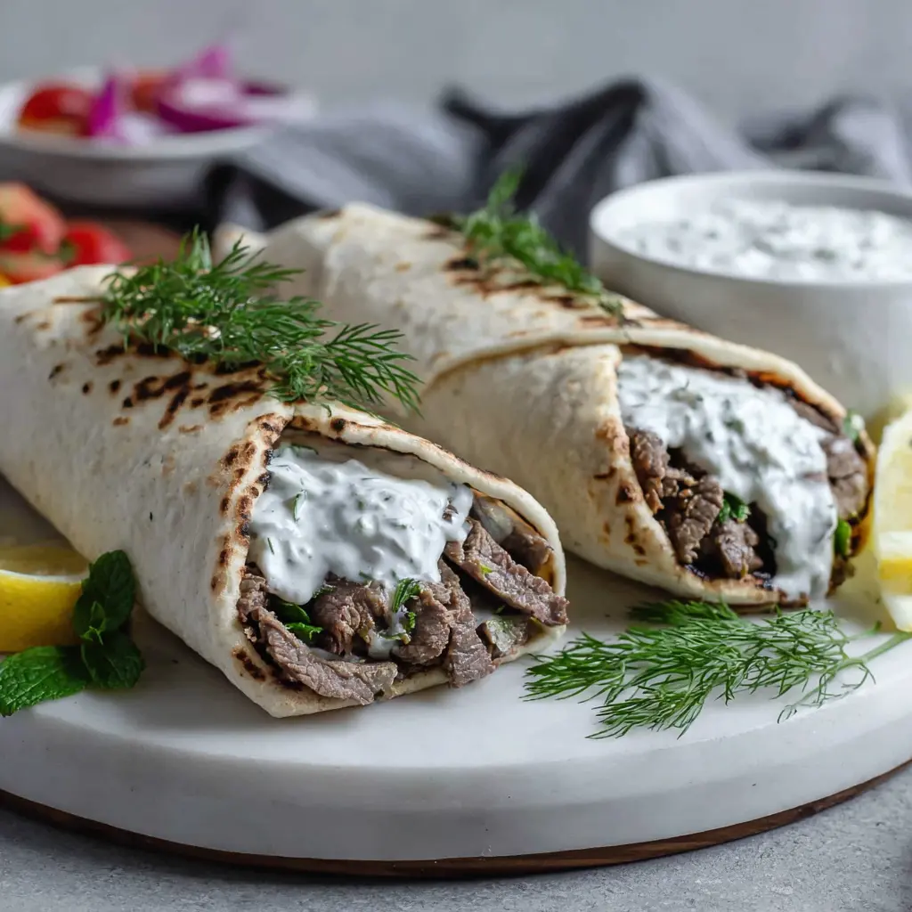 greek beef wraps - final presentation