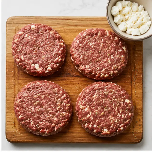 Step 2: Forming four patties