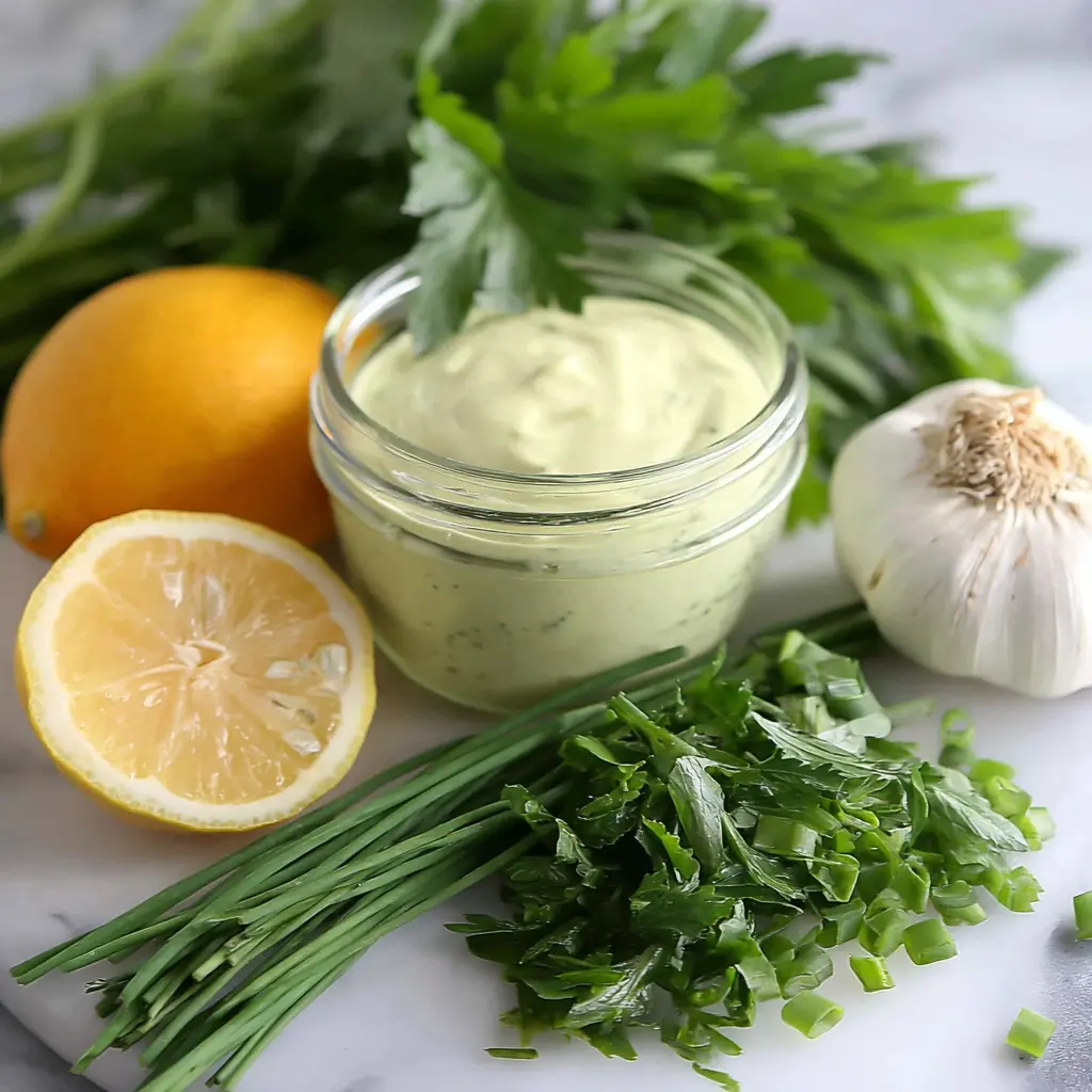 green goddess dressing - main ingredients