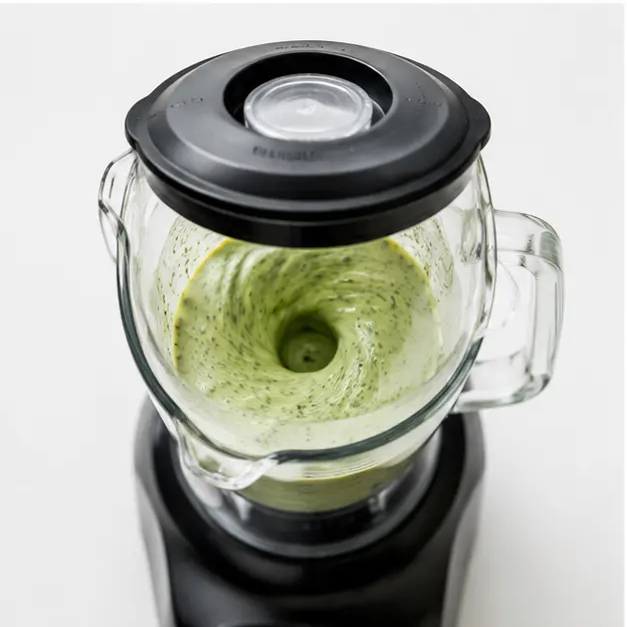 Step 3: Blend until completely smooth and pale green