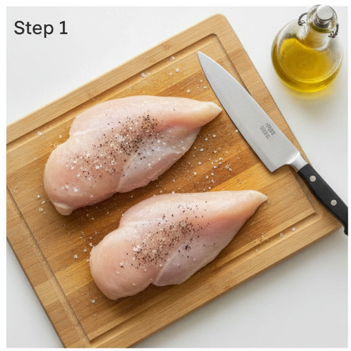 grilled chicken caesar wraps - step 1