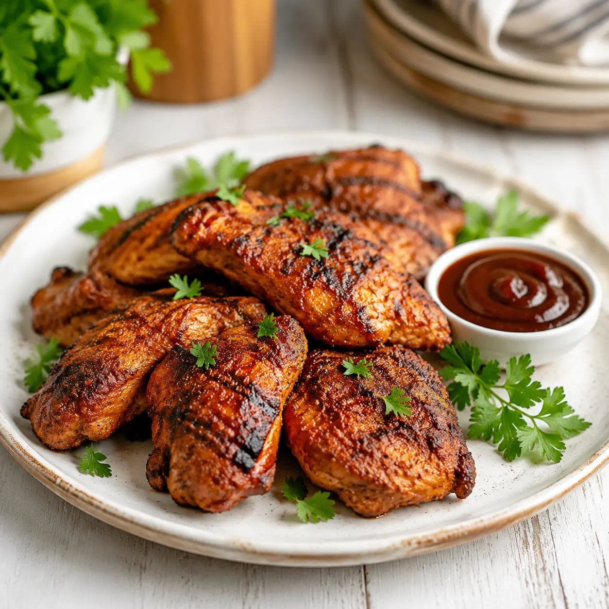 grilled chicken breast - final presentation