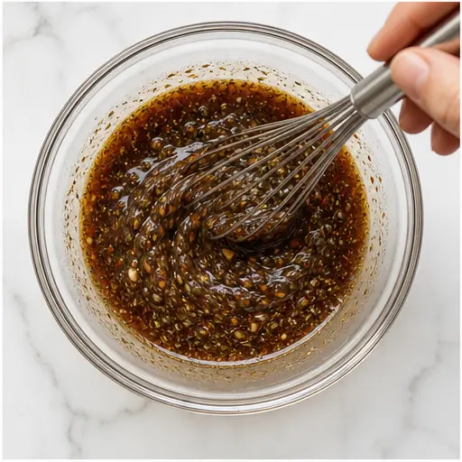 Step 2: Whisking marinade ingredients