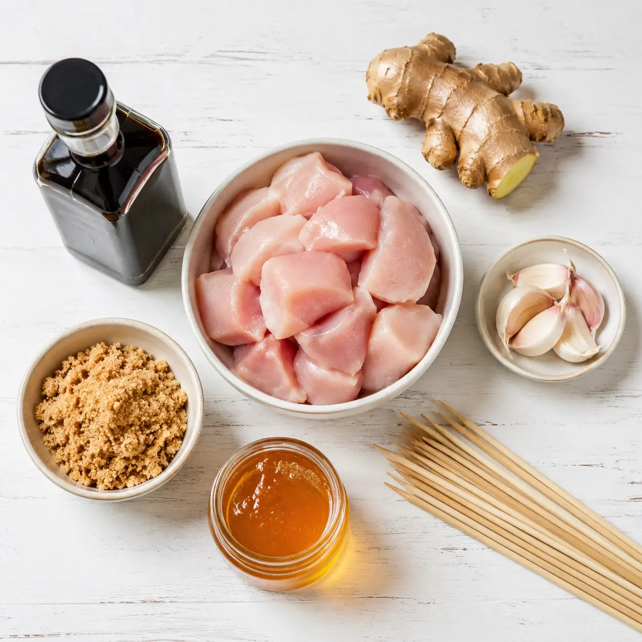 grilled teriyaki chicken - main ingredients