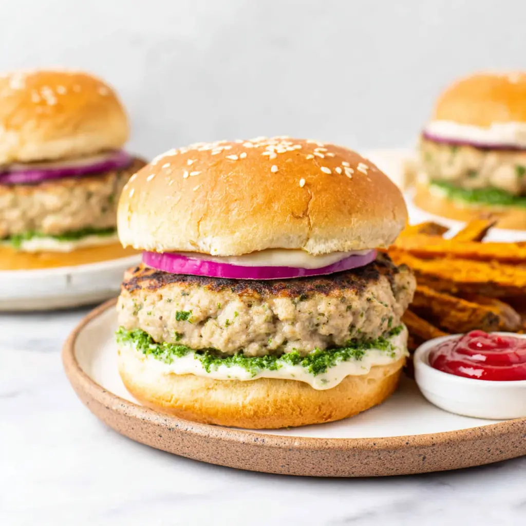 ground turkey burgers - final presentation