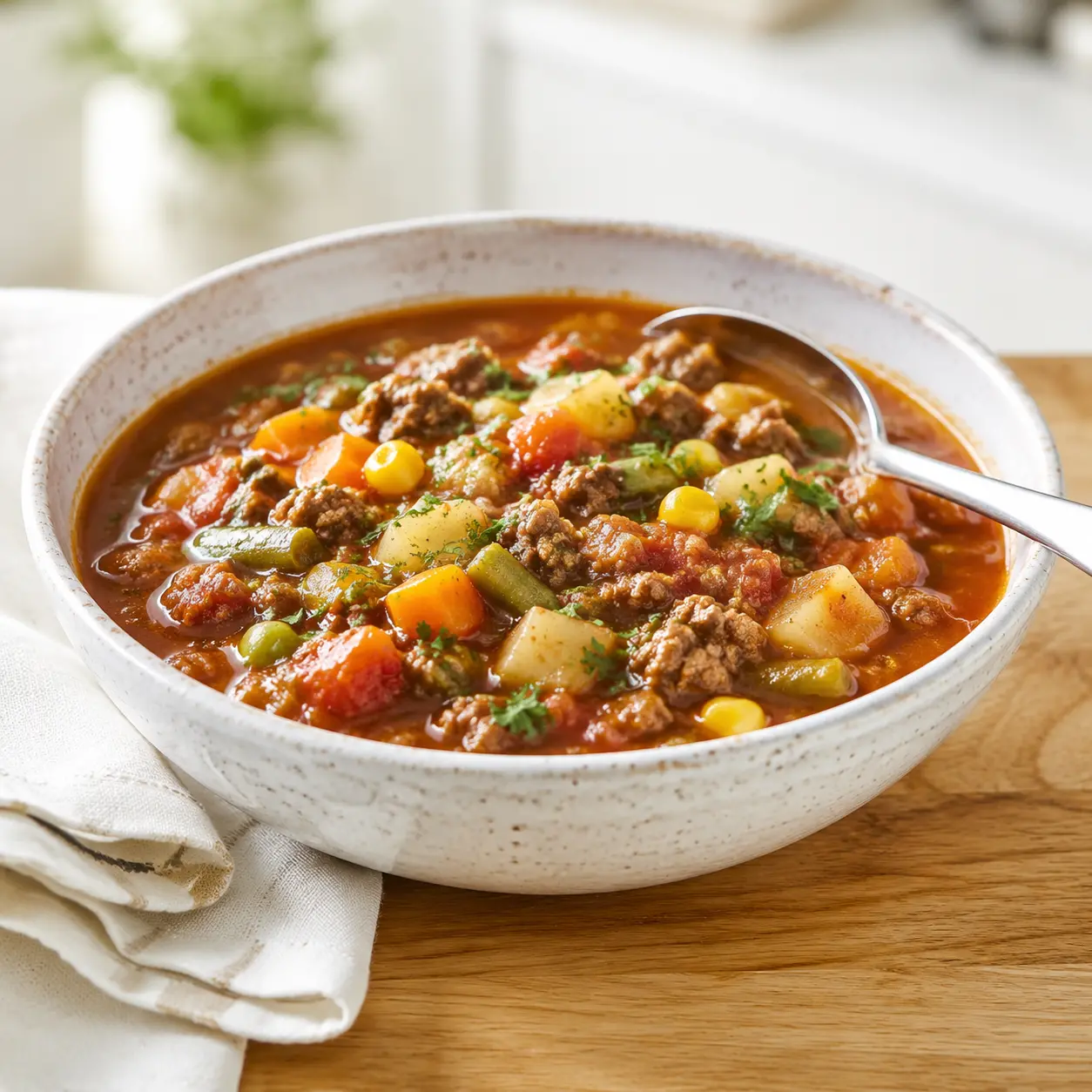 hamburger stew - final presentation