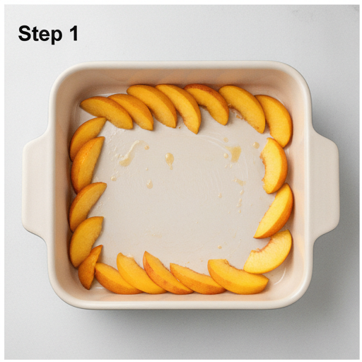 healthy peach crisp - step 1