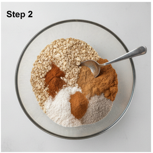 healthy peach crisp - step 2