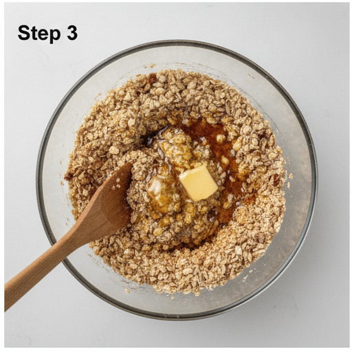 healthy peach crisp - step 3