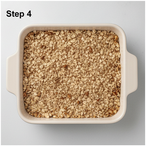 healthy peach crisp - step 4