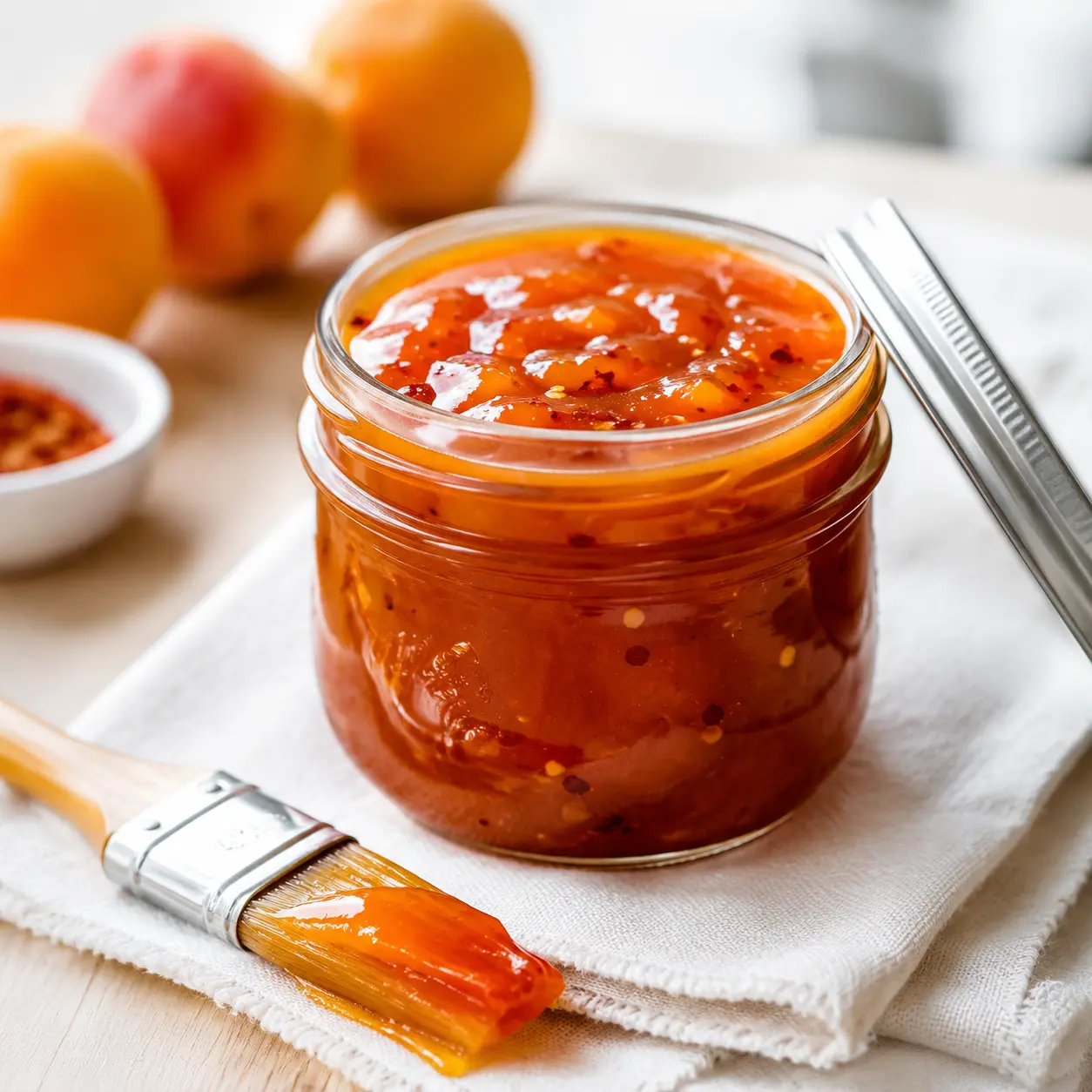 homemade apricot bbq sauce - final presentation