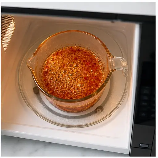 Step 2: Heating the mixture in the microwave