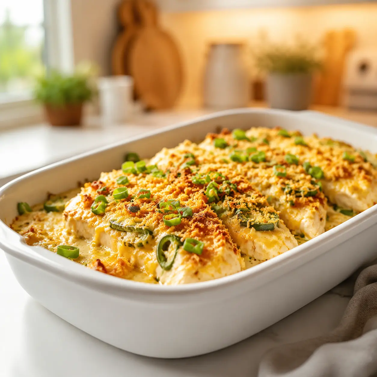 jalapeno popper smothered chicken - final presentation