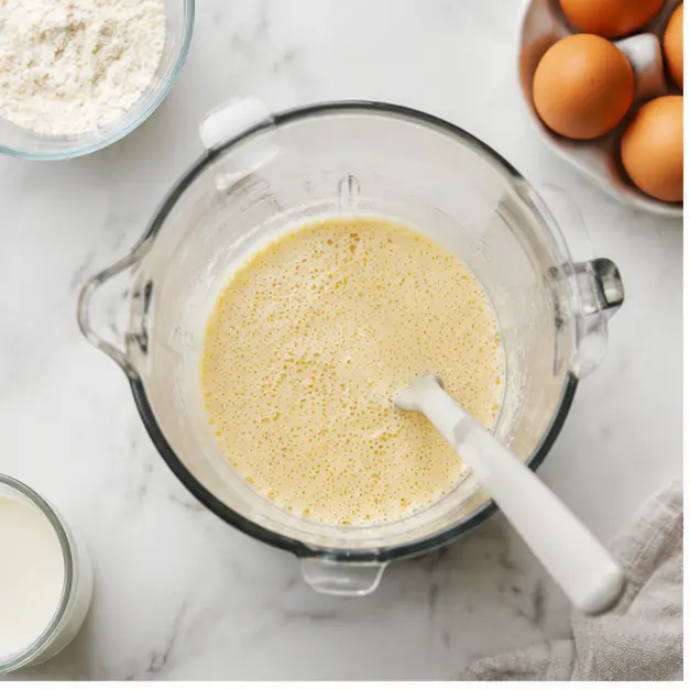 Step 1: Blend the batter until smooth