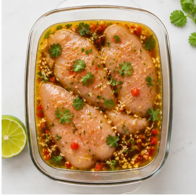 Step 2: Marinating the chicken fillets