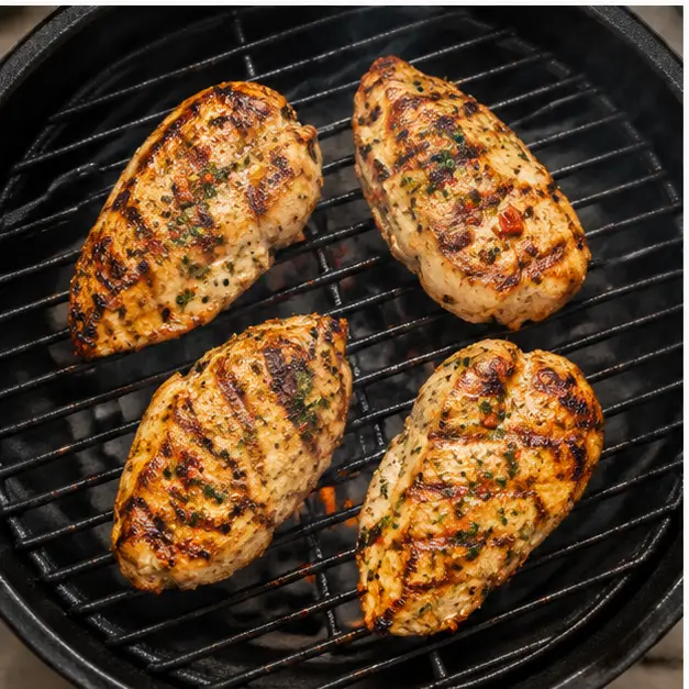 Step 3: Grilling the chicken on medium-high heat