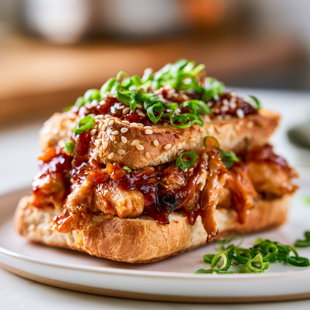 korean bbq chicken sandwich - final presentation