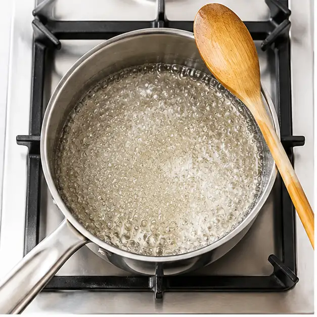 Step 1: Make the simple syrup by heating sugar and water