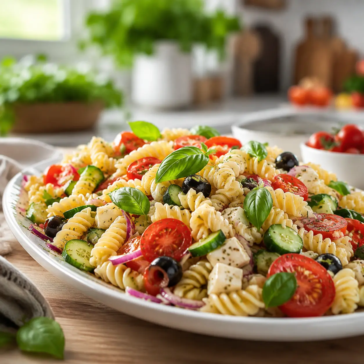 main dish pasta salads - final presentation