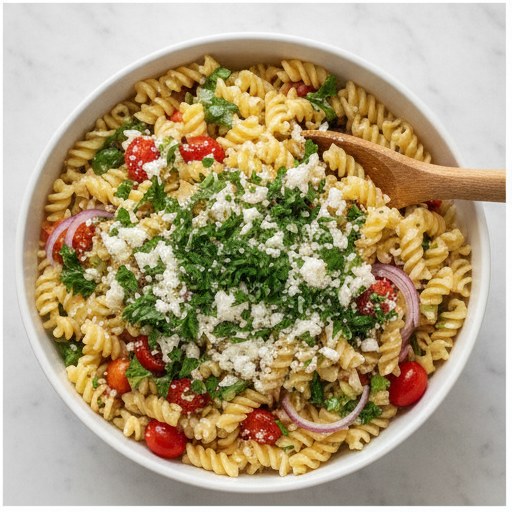 mediterranean pasta salad - step 4