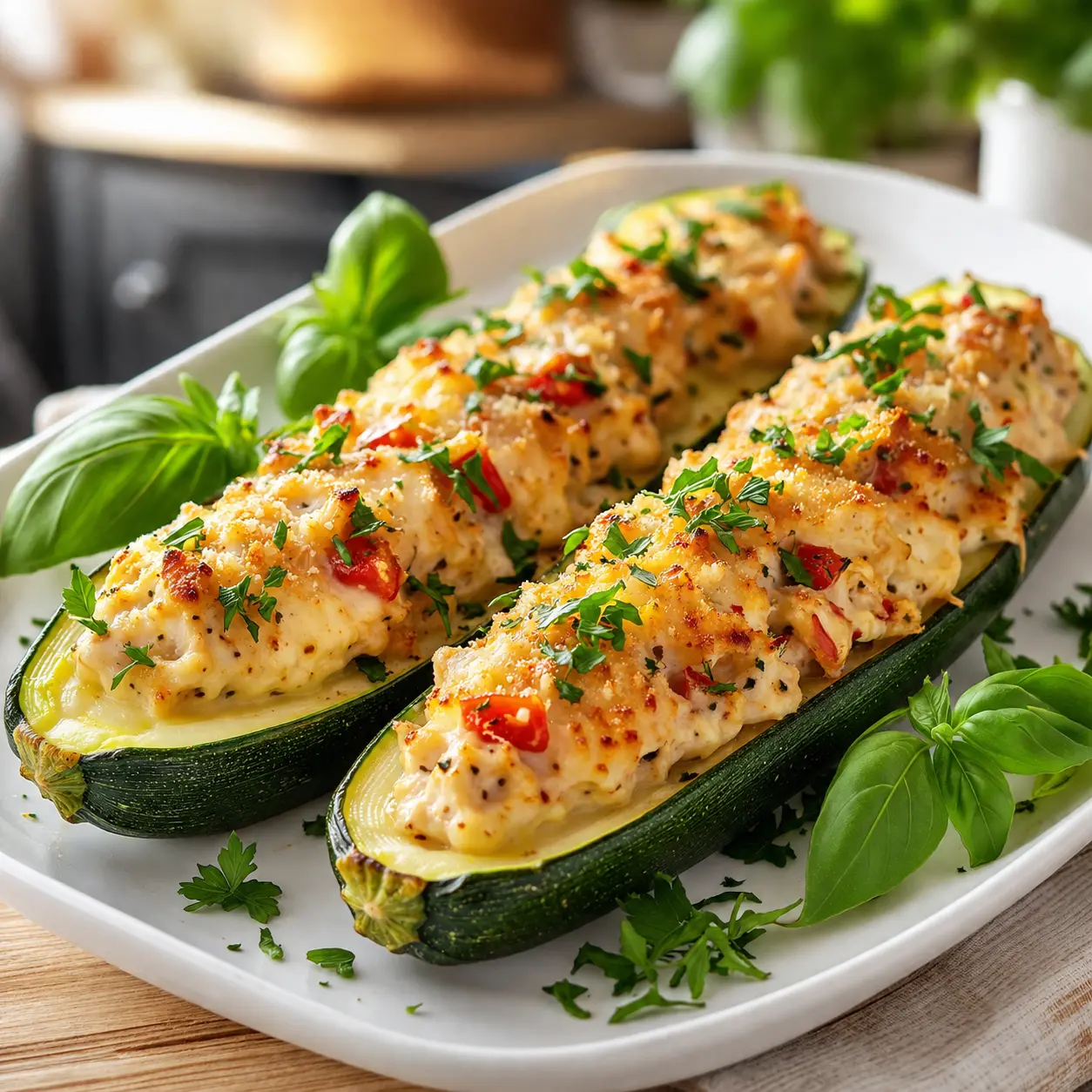 million dollar stuffed zucchini - final presentation