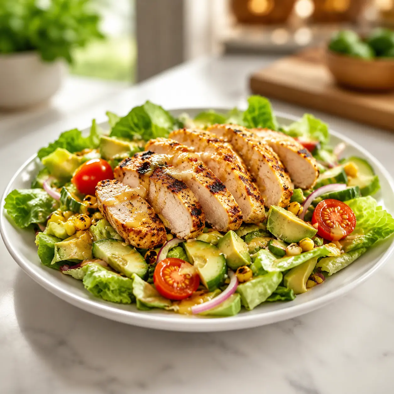 orange dijon grilled chicken - final presentation