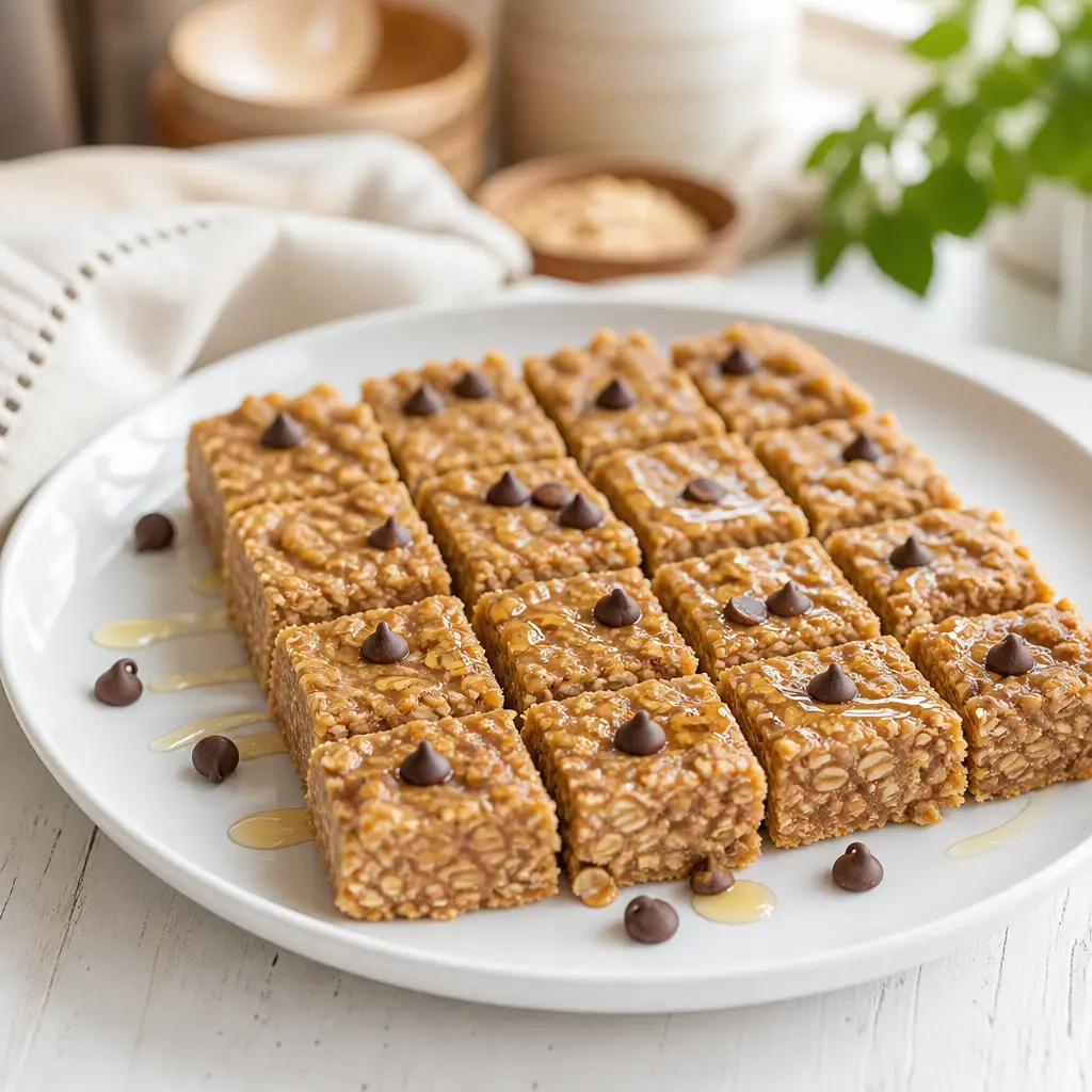 peanut butter oat bars - final presentation