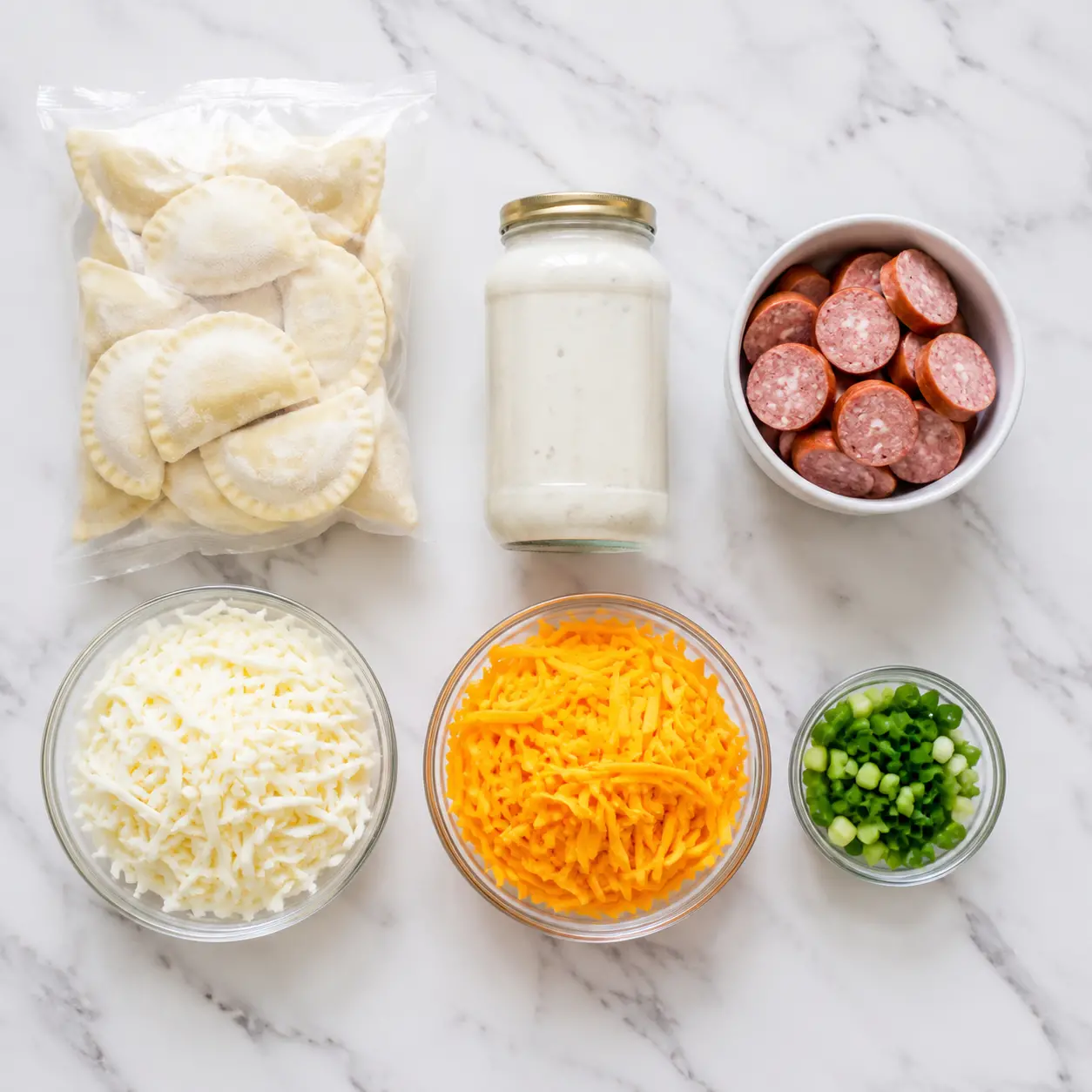 pierogi lasagna - main ingredients
