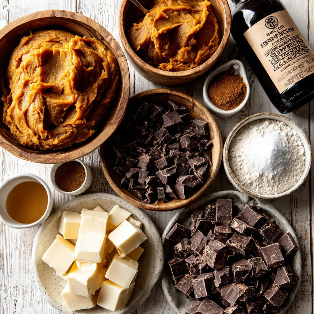 pumpkin chocolate chip cookies - main ingredients